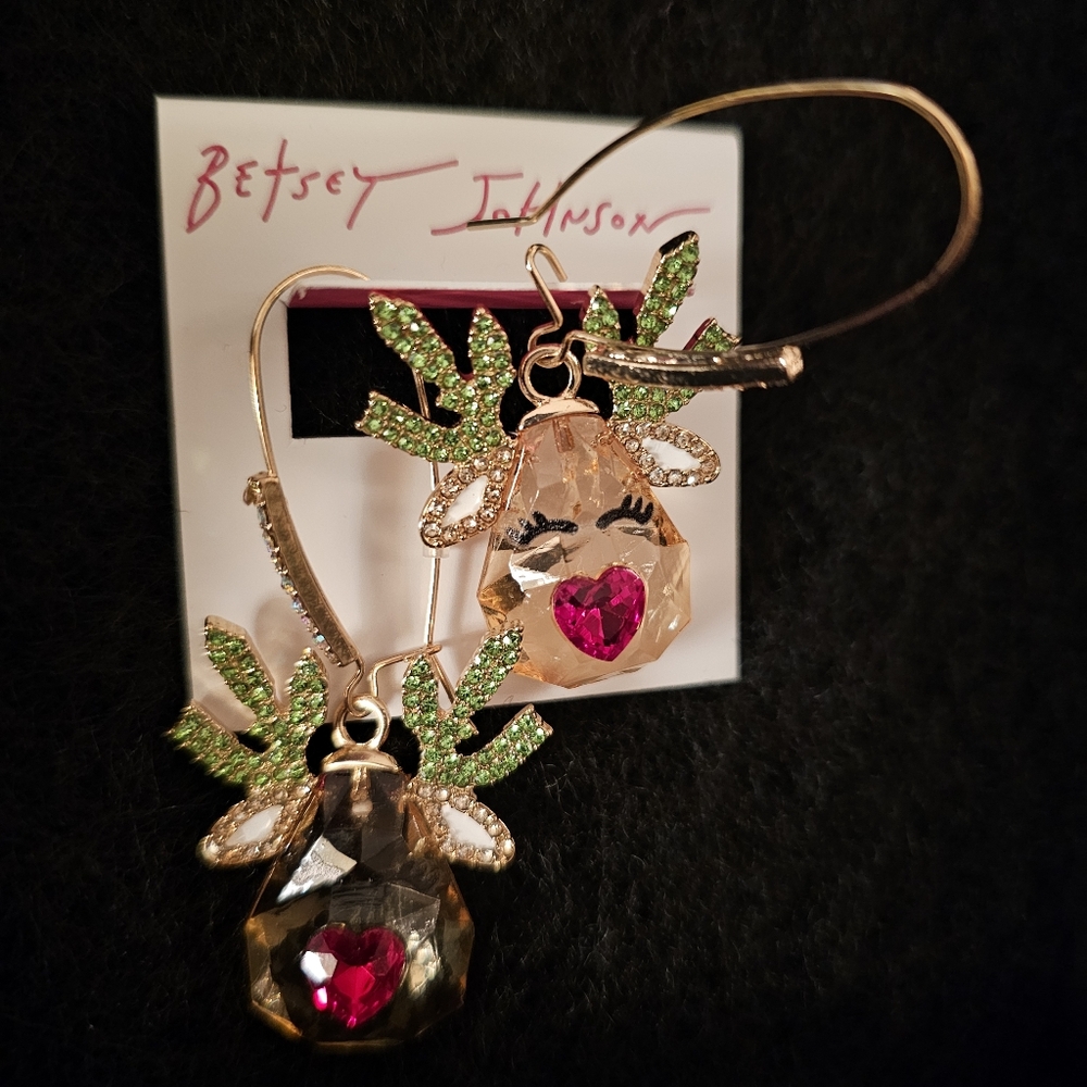 Betsey johnson reindeer earing
